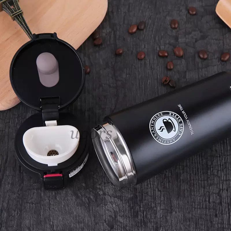 380ml Double Stainless Steel Coffee Mug, Travel Coffee Mug, Steel Thermos Tumbler Cups, Vacuum Flask thermo Water Bottle, Insulated Water Bottle, Double Thickened Coffee Mug 380ml Double Stainless Steel Coffee Mug, Travel Coffee Mug, Steel Thermos Tumbler Cups, Vacuum Flask thermo Water Bottle, Insulated Water Bottle, Double Thickened Coffee Mug